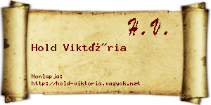 Hold Viktória névjegykártya